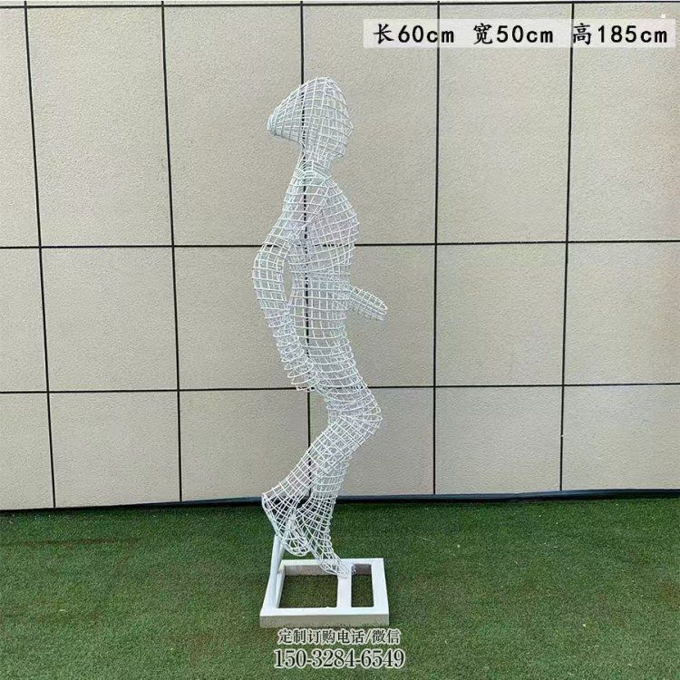 镂空体育雕塑供求，编织雕塑，铁艺健儿人物雕塑制造商