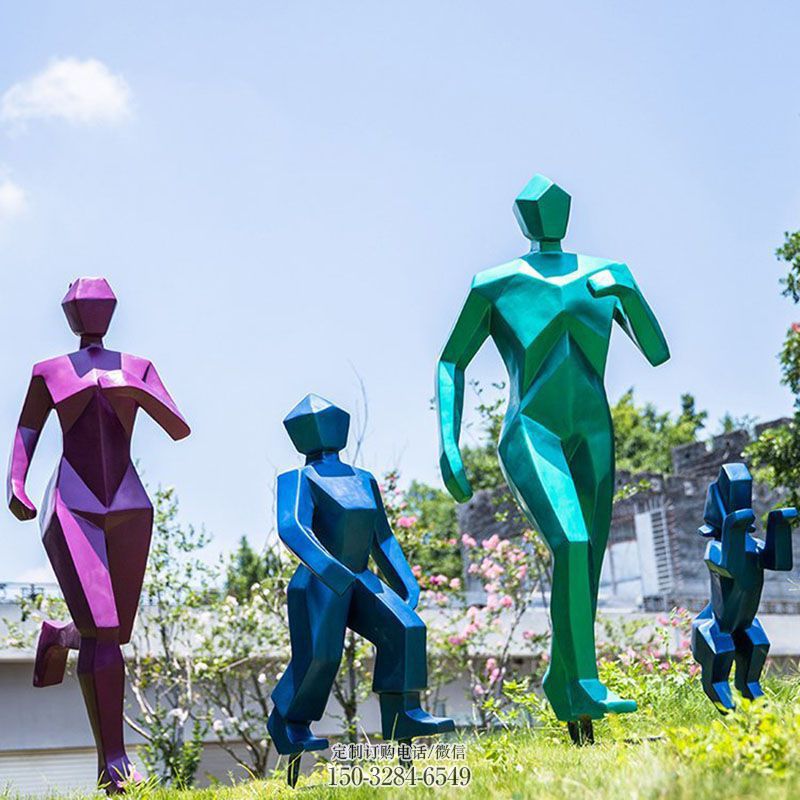 地产五环人雕塑 景区雕塑优选 烤漆运动员雕塑制造商