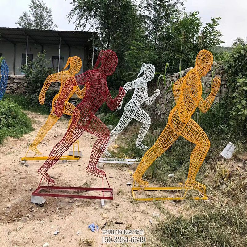 五环人雕塑生产 园林景观小品雕塑生产 商业运动员雕塑标准