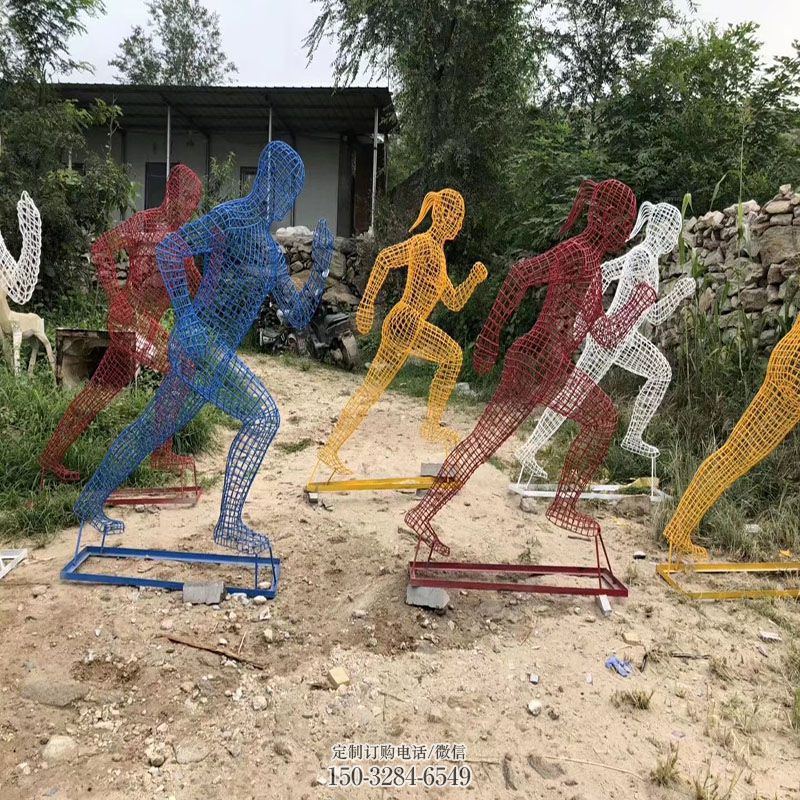 艺术五环人雕塑 公园景观雕塑供求 企业标志运动员雕塑精选