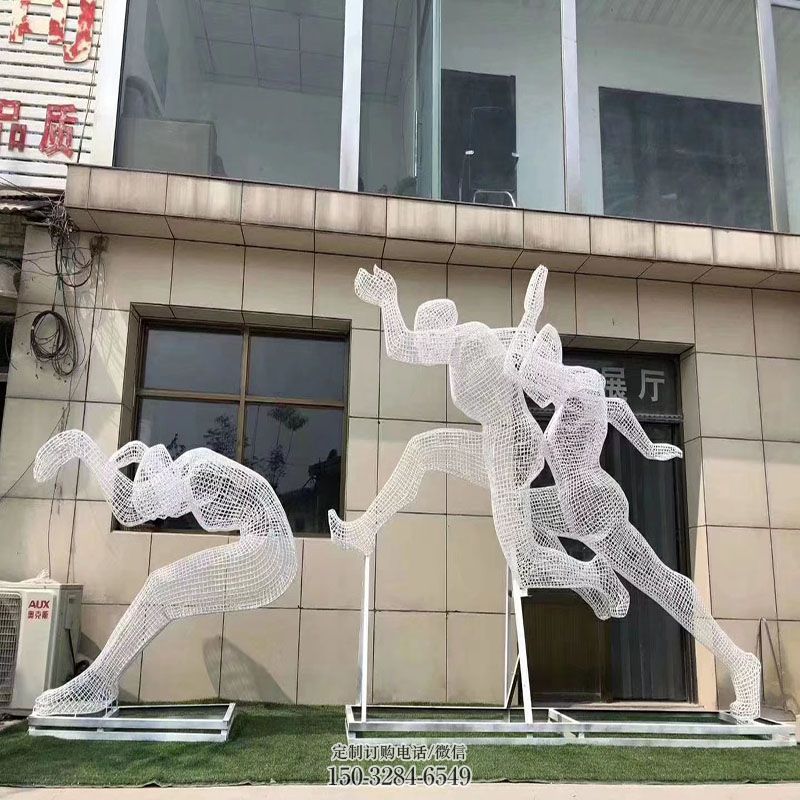 空间跑步雕塑 户外雕塑摆放精选 竞走雕塑工艺服务商