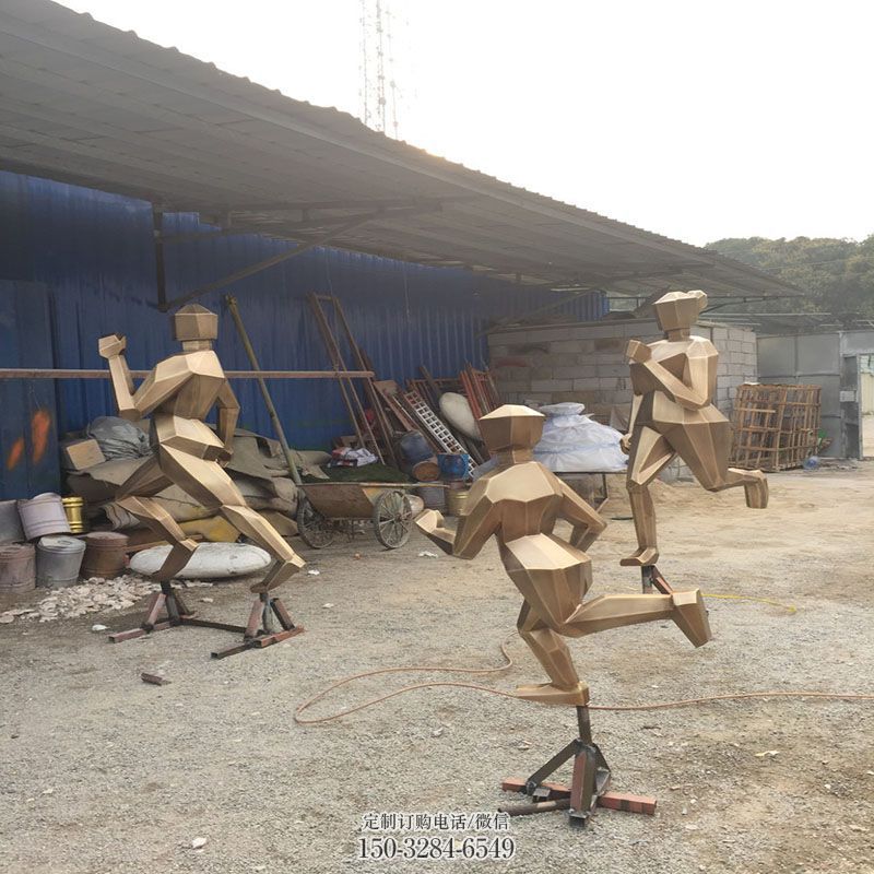 门口跑步雕塑 地产精神堡垒雕塑批发 主题竞走雕塑提供