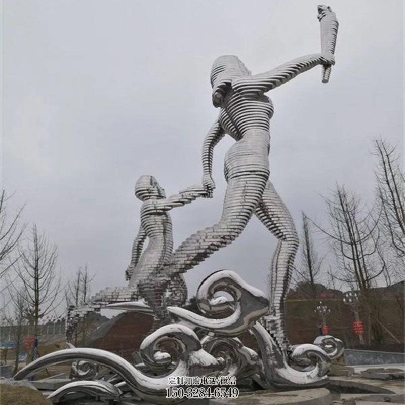 钢铸火炬人雕塑 景区雕塑优选 运动员雕塑装饰精品