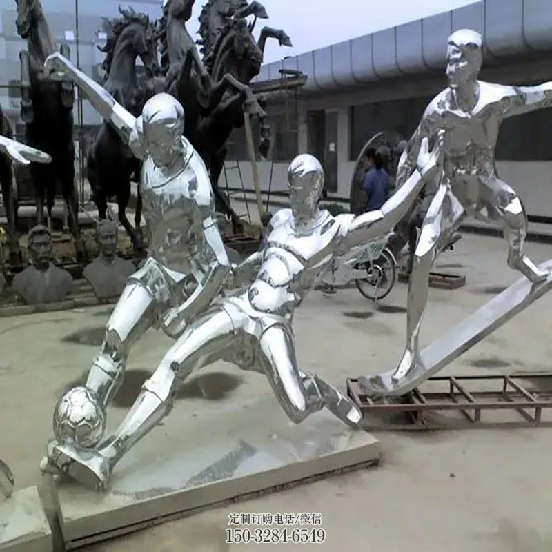 钢结构击剑雕塑 景观艺术雕塑承接 运动员雕塑订做通用