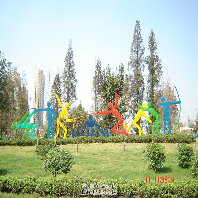 空间击剑雕塑 公园景观雕塑供求 门口运动员雕塑订做