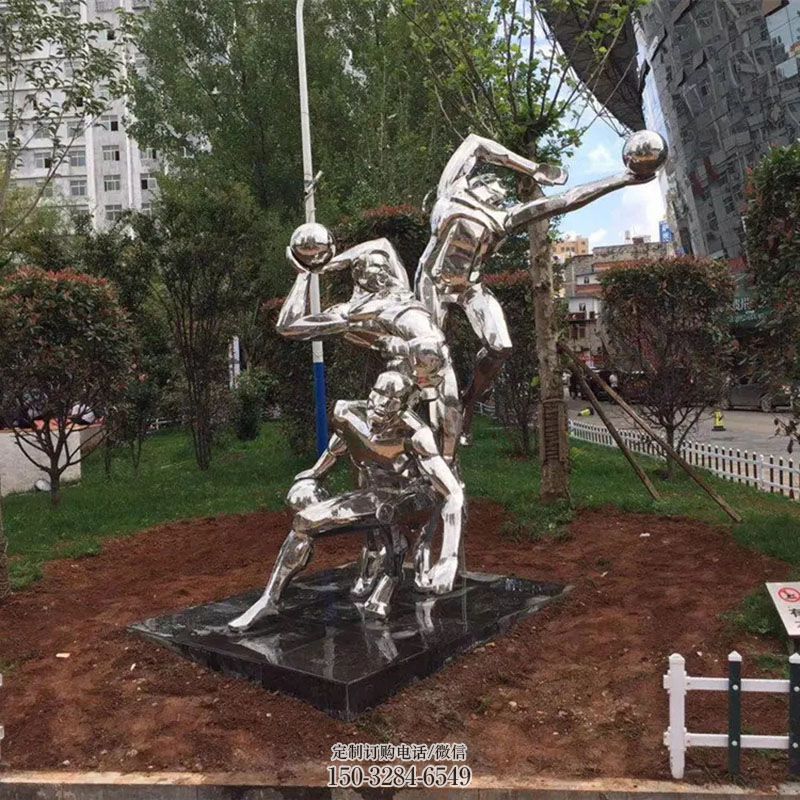 社区击剑雕塑 景观雕塑造型点击 烤漆运动员雕塑制造商